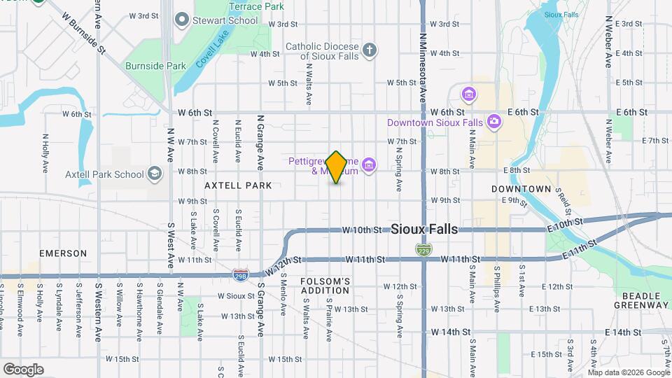 112 N Prairie Ave Map and Location Details