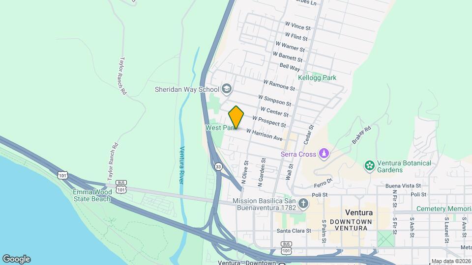 287 W Mission Ave, Unit A Map and Location Details