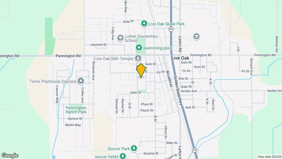 9805 P St Mapa y Detalles de la Ubicación