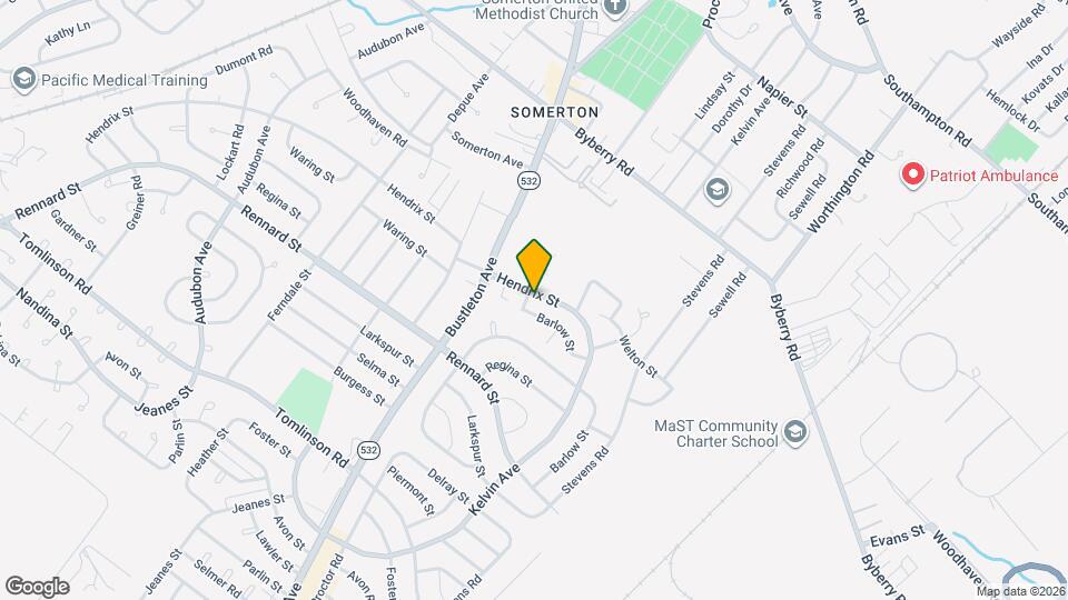 816 Hendrix St Map and Location Details