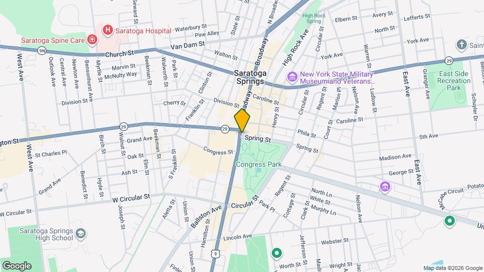 1 Spring St Map and Location Details