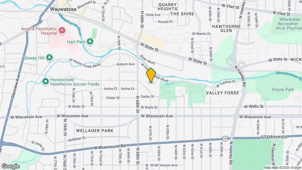 6639 Hillside Ln Map and Location Details