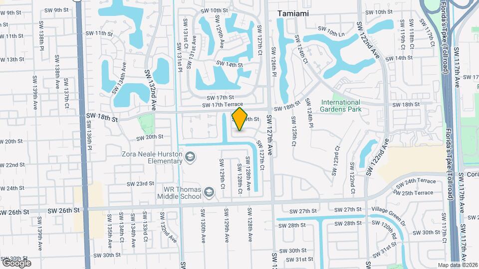 12823 SW 20th Terrace Map and Location Details