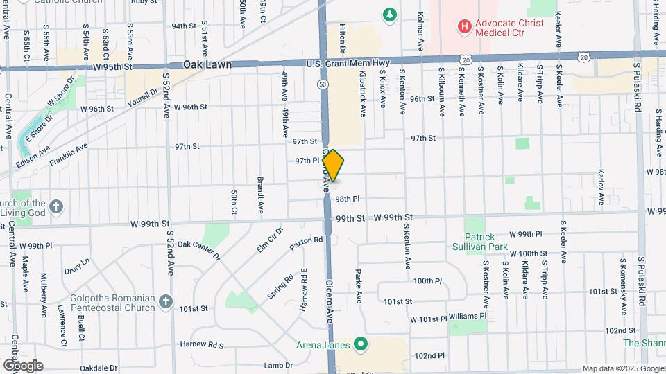9817-21 S Cicero Ave Mapa y Detalles de la Ubicación