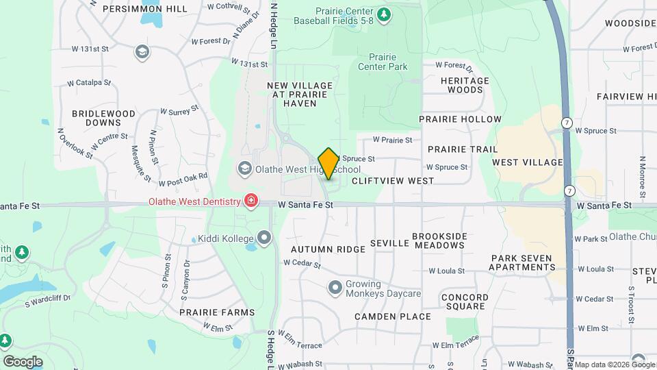 224 N Hedge Ln Map and Location Details