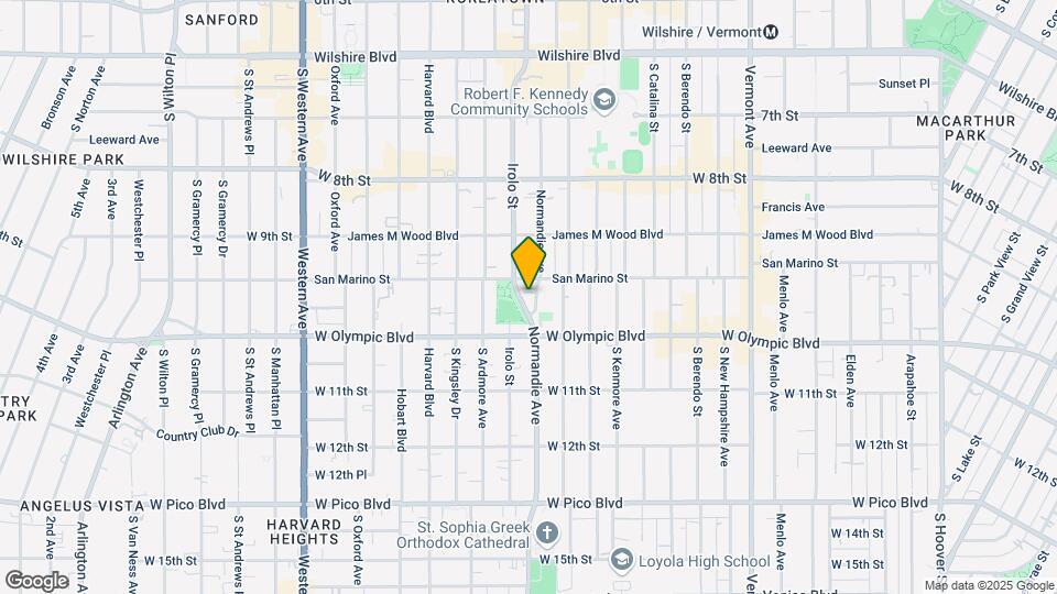 955 Normandie Ave Map and Location Details