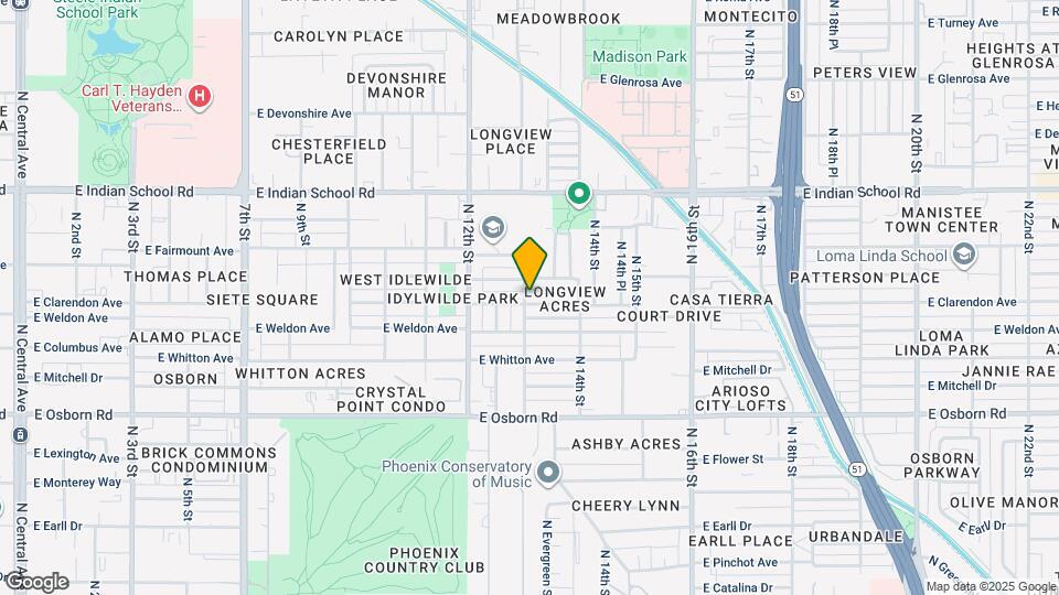 1328 E Clarendon Ave Map and Location Details