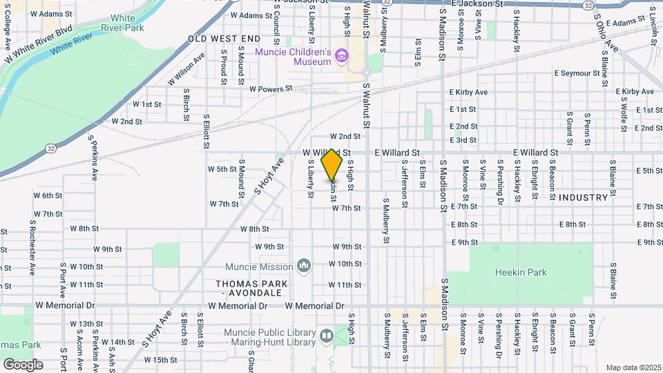 1225 S Franklin St Map and Location Details