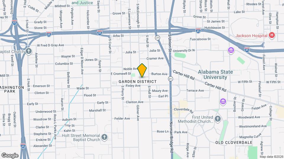 1163 S McDonough St Map and Location Details