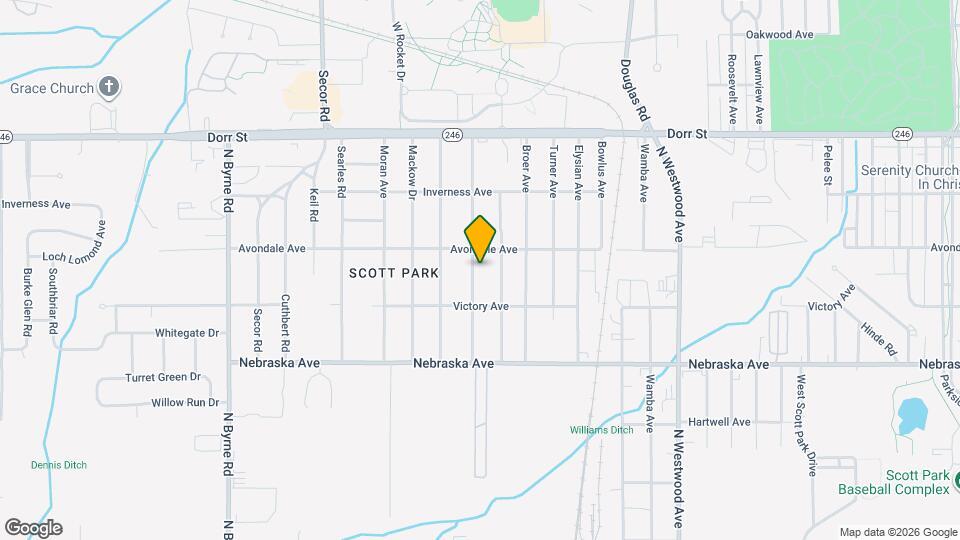 818 Brookley Blvd Map and Location Details