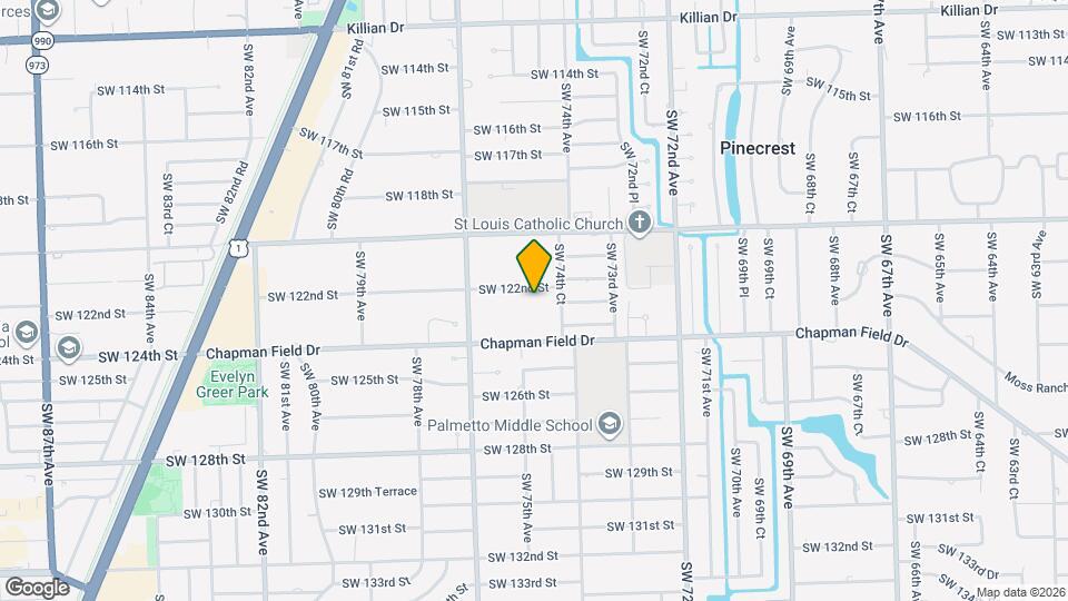7480 SW 122nd St Mapa y Detalles de la Ubicación