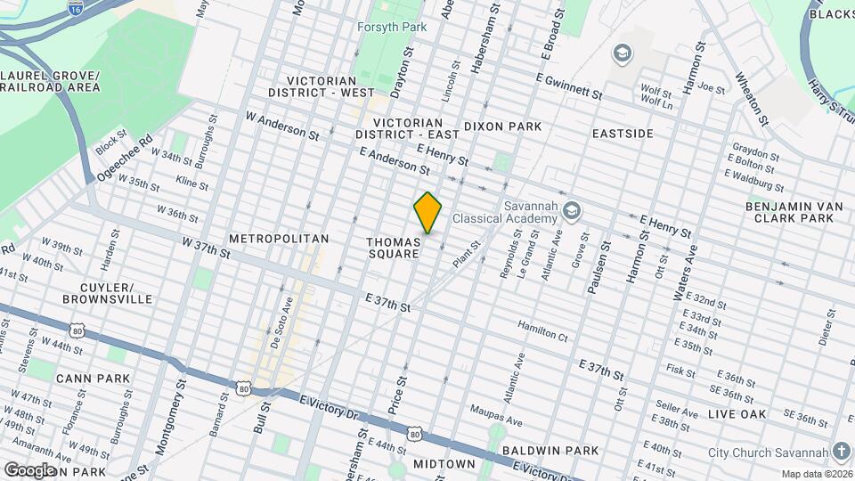 1716 Habersham St Map and Location Details