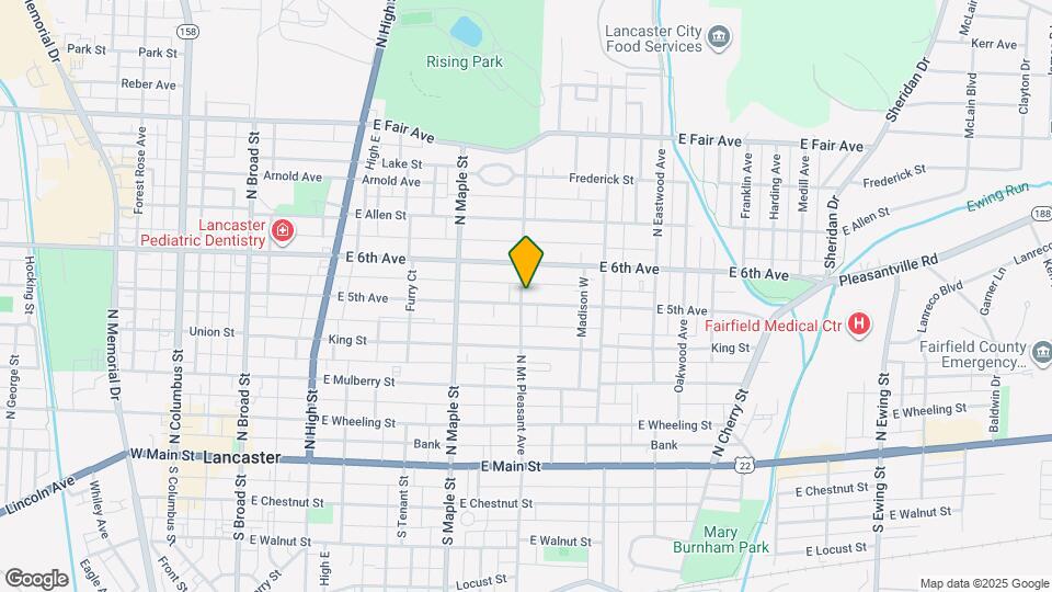 601 E 5th Ave Map and Location Details