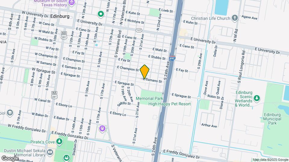 1206 E Samano St Map and Location Details