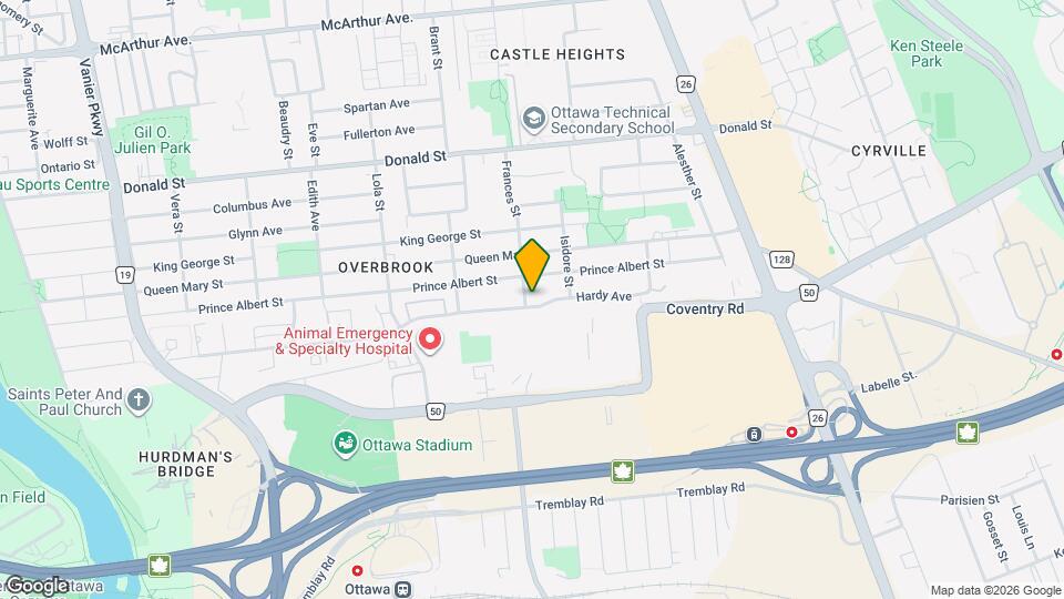 1103 Frances St Map and Location Details