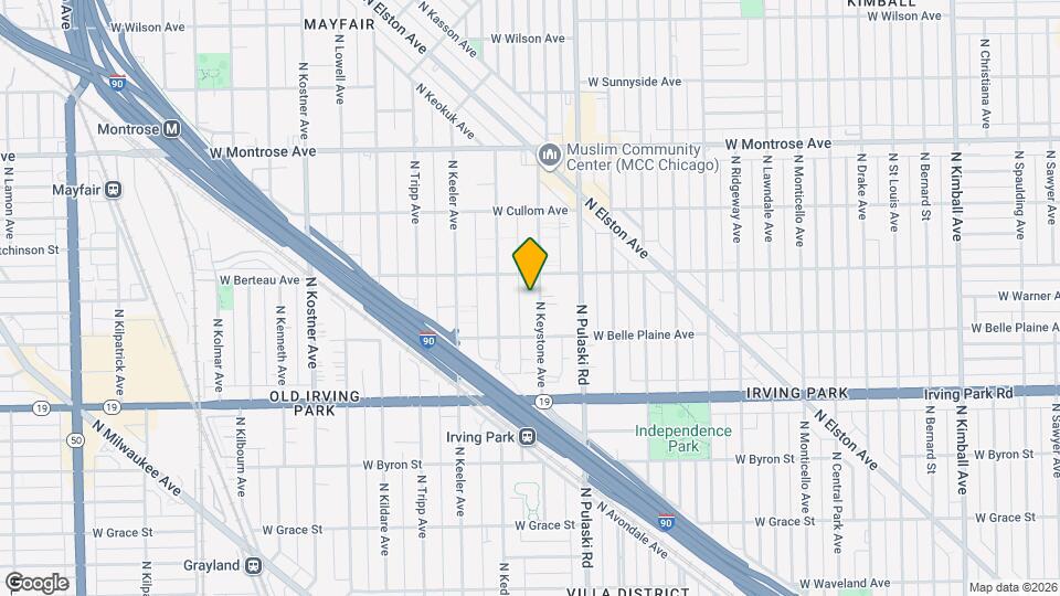 4134 N Keystone Ave Map and Location Details