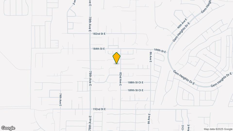 8109 186th St Ct E Map and Location Details
