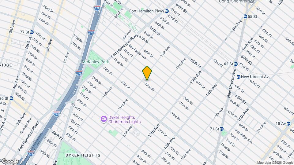 1119 72nd St, Unit 2F Map and Location Details