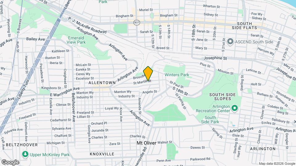 1031 E Warrington Ave Map and Location Details