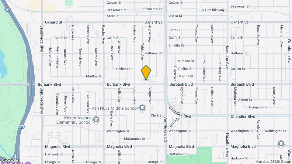 14615 Burbank Blvd Map and Location Details