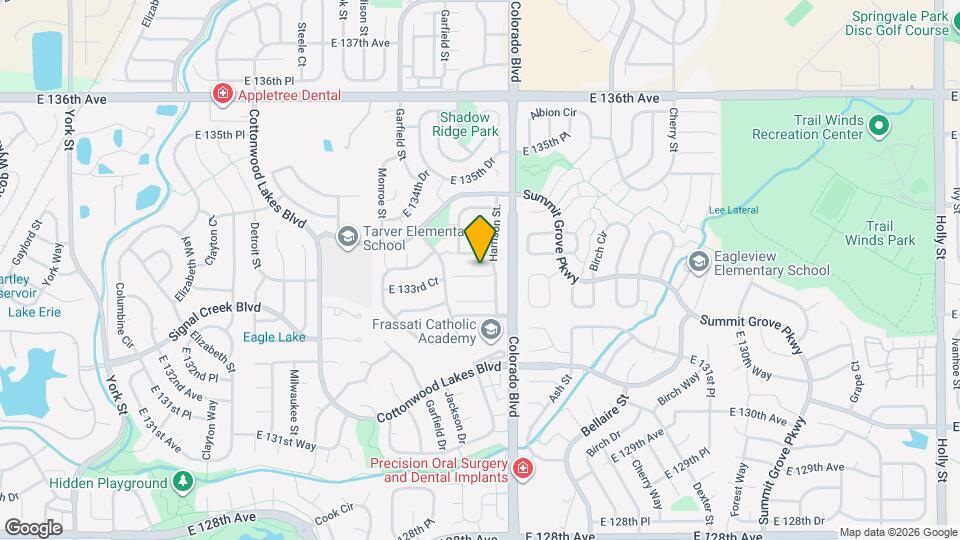 3897 E 133rd Ct Map and Location Details