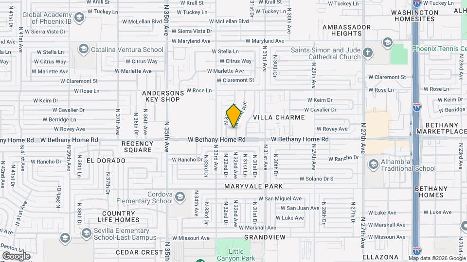 6010 N 32nd Ave Map and Location Details