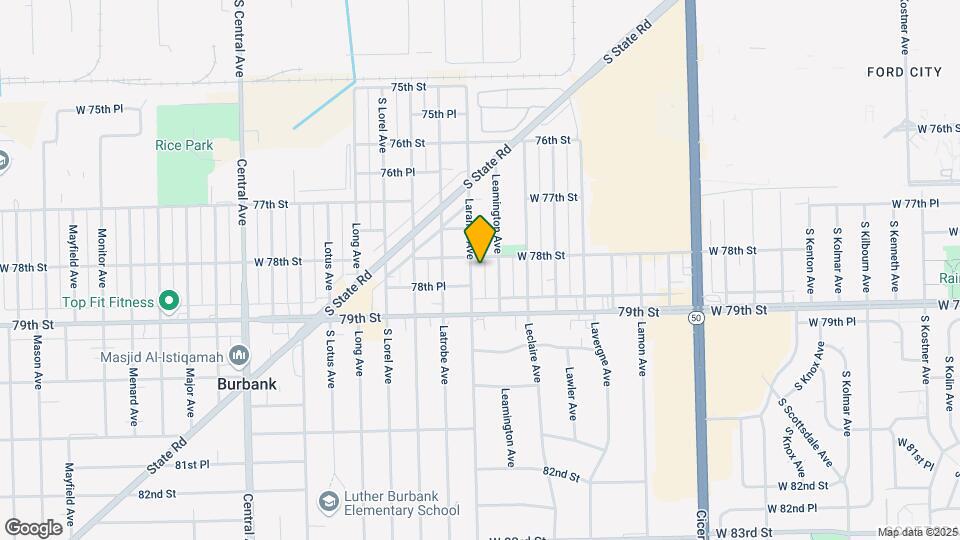 7807 S Laramie Ave Map and Location Details