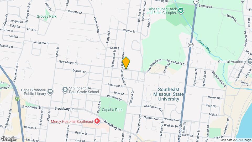 1411 New Madrid St Map and Location Details