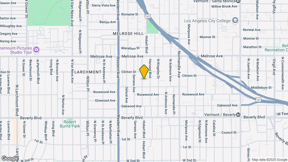 522 N Hobart Blvd Map and Location Details