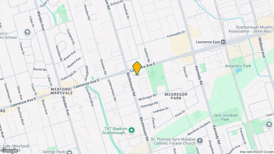 1265 Birchmount Rd Map and Location Details