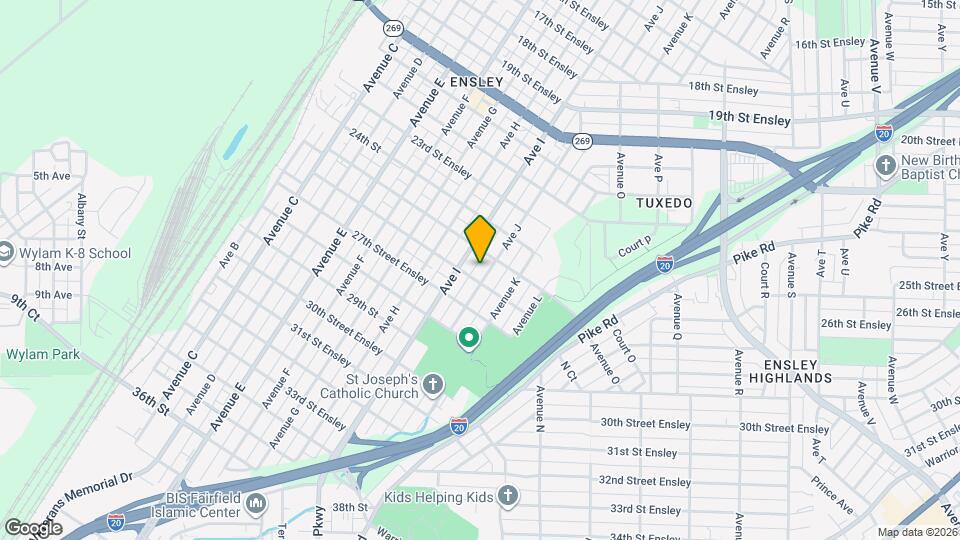 2518 Ave J Map and Location Details