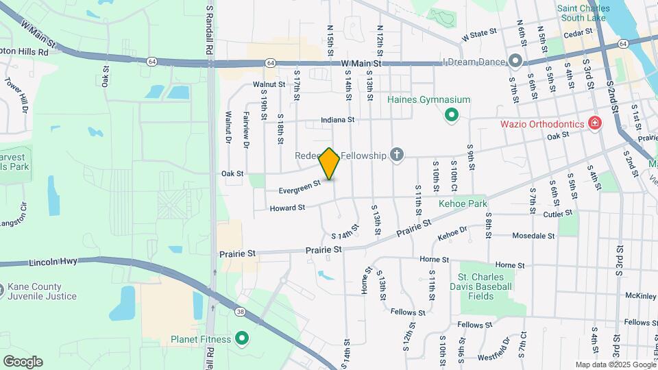 1501 Evergreen St Map and Location Details