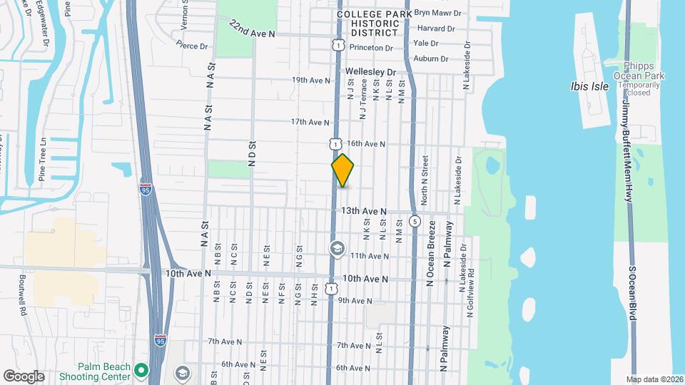 1325 N J St Map and Location Details