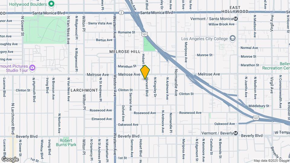 635 N Harvard Blvd Map and Location Details