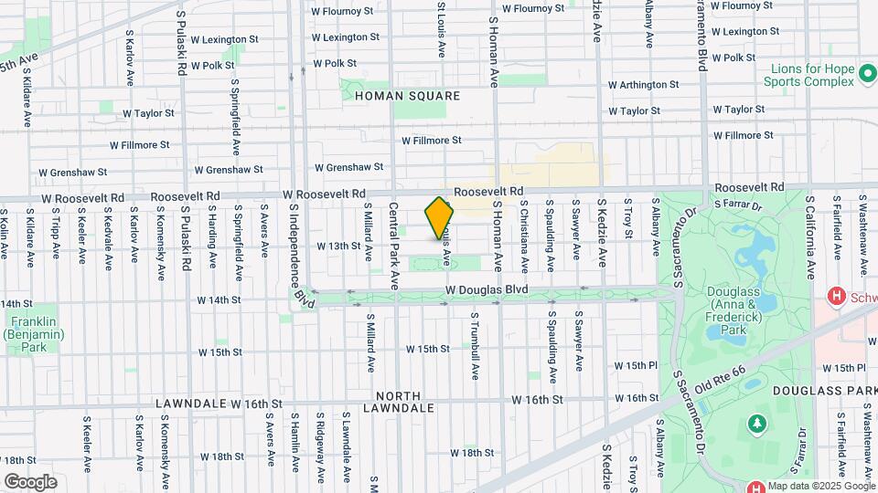 1266 S Saint Louis Ave Mapa y Detalles de la Ubicación