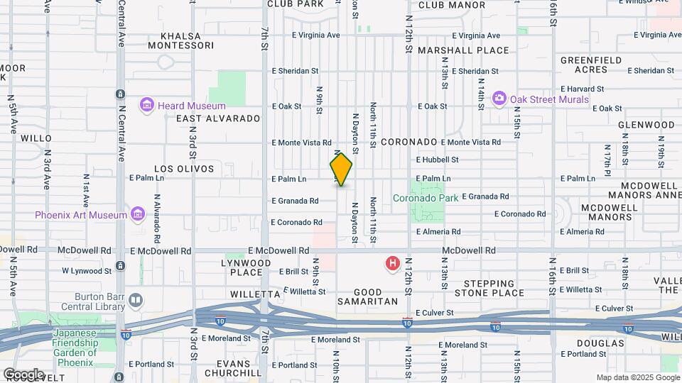 1829 N 10th St Map and Location Details