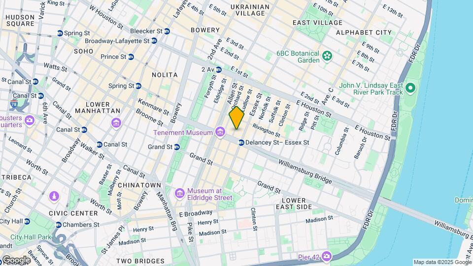110 Ludlow St Mapa y Detalles de la Ubicación