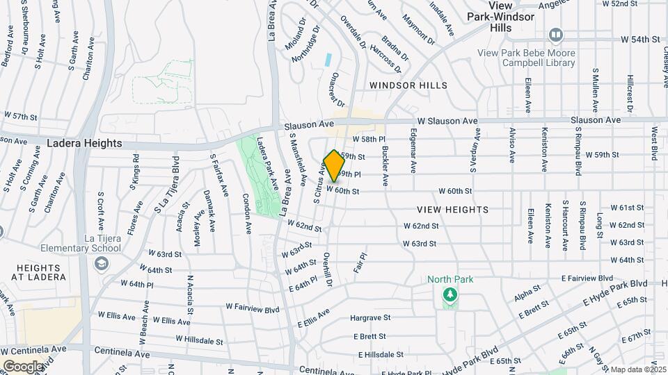 5975 Overhill Dr Map and Location Details