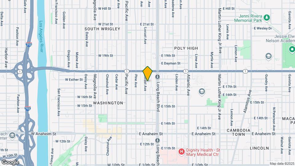 1716 Locust Ave Map and Location Details
