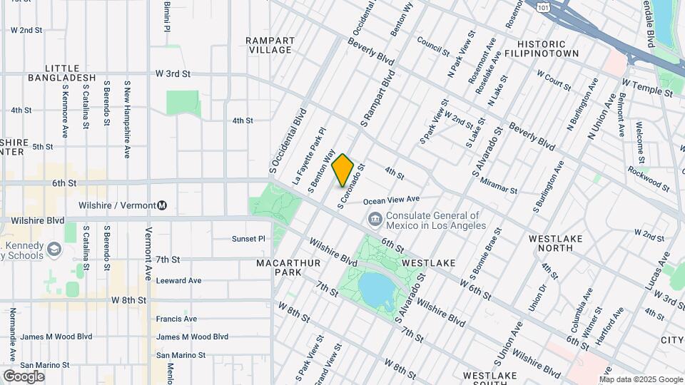 541-545 551 S Coronado St Map and Location Details