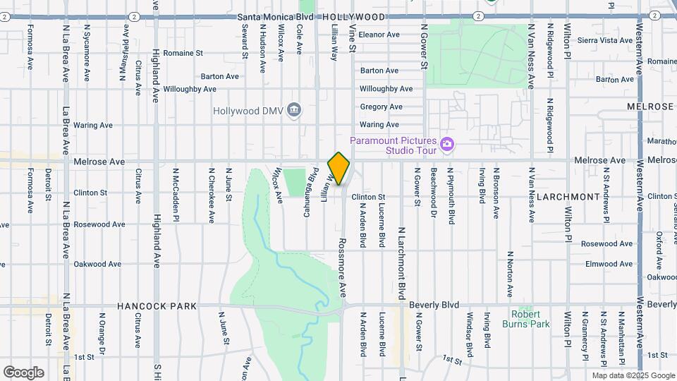 607 N Rossmore Ave Map and Location Details