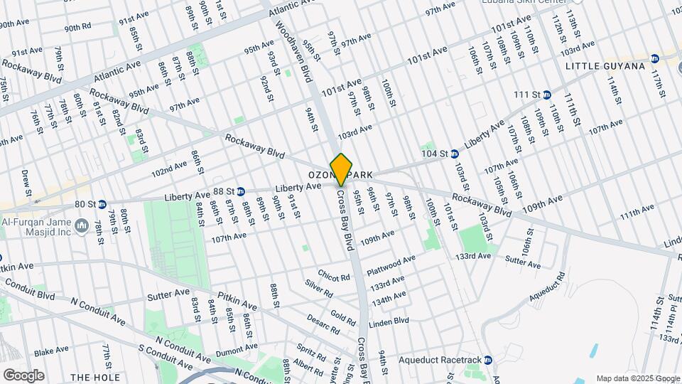 105-12 Cross Bay Blvd-Unit -1st fl Map and Location Details