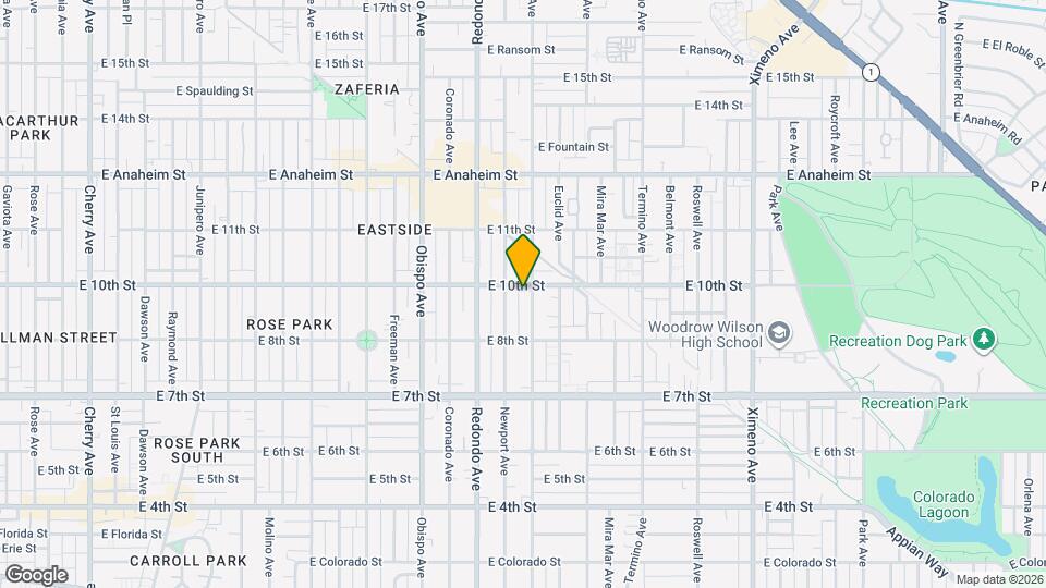 933 Loma Ave, Unit B Map and Location Details