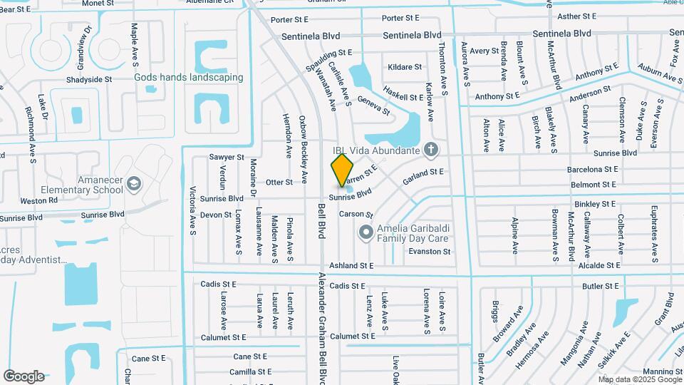 825 Sunrise Blvd Mapa y Detalles de la Ubicación
