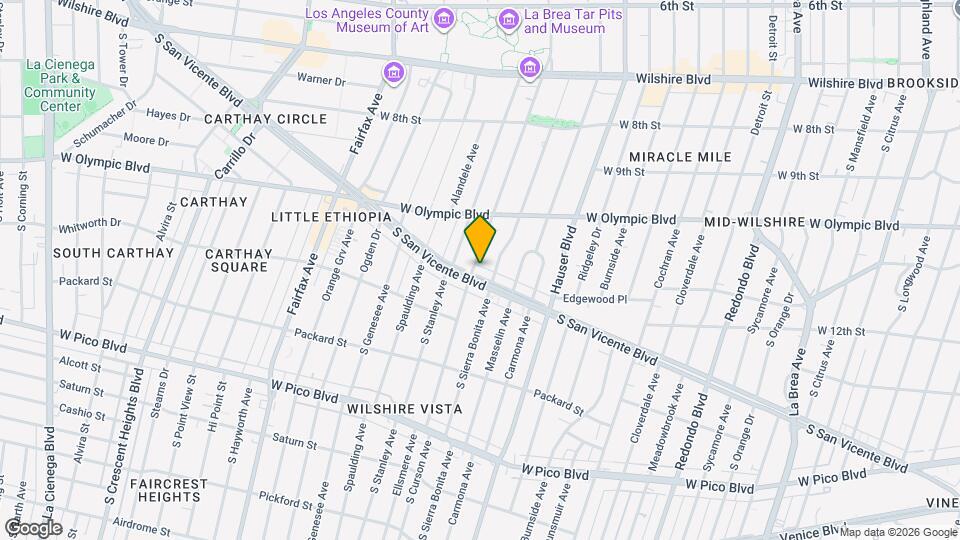 5767 San Vicente Blvd, Unit 5767 Map and Location Details