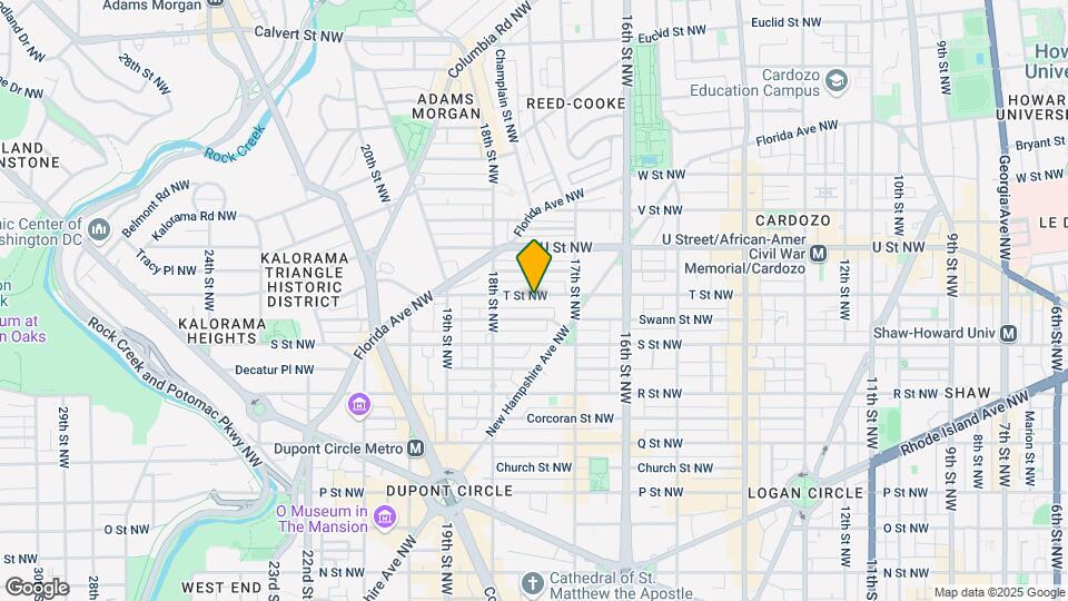 1738 T St NW Map and Location Details