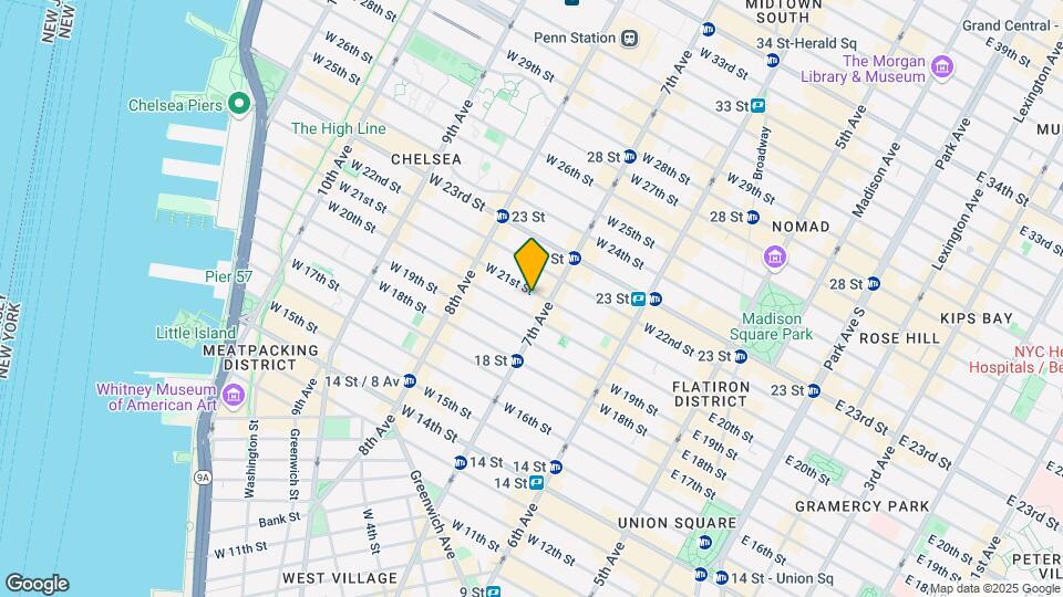 206-208 W 21st St Mapa y Detalles de la Ubicación