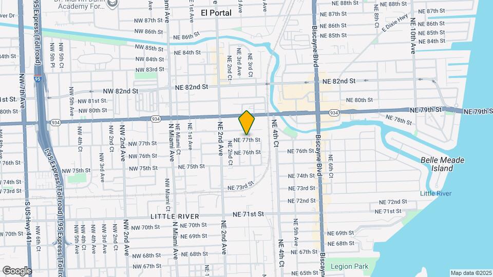 7702 NE 3rd Ct Map and Location Details