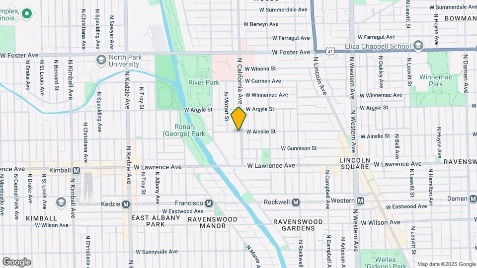 4868 N California Ave Map and Location Details