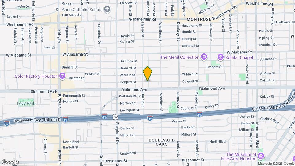 1839 Colquitt St Map and Location Details